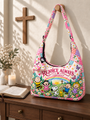 god beloved rejoice always 1 thessalonians 5 16 gift for her quilted hobo shoulder bag 4