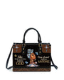 god beloved she who kneels before god can stand before anyone personalized leather handbag at4081456