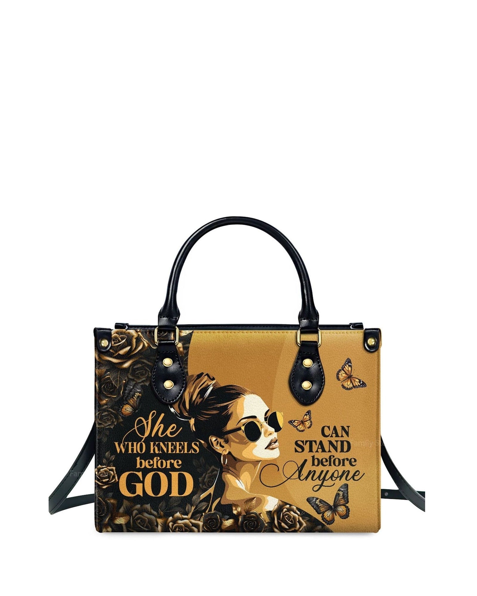 god beloved she who kneels before god personalized leather handbag at4081232
