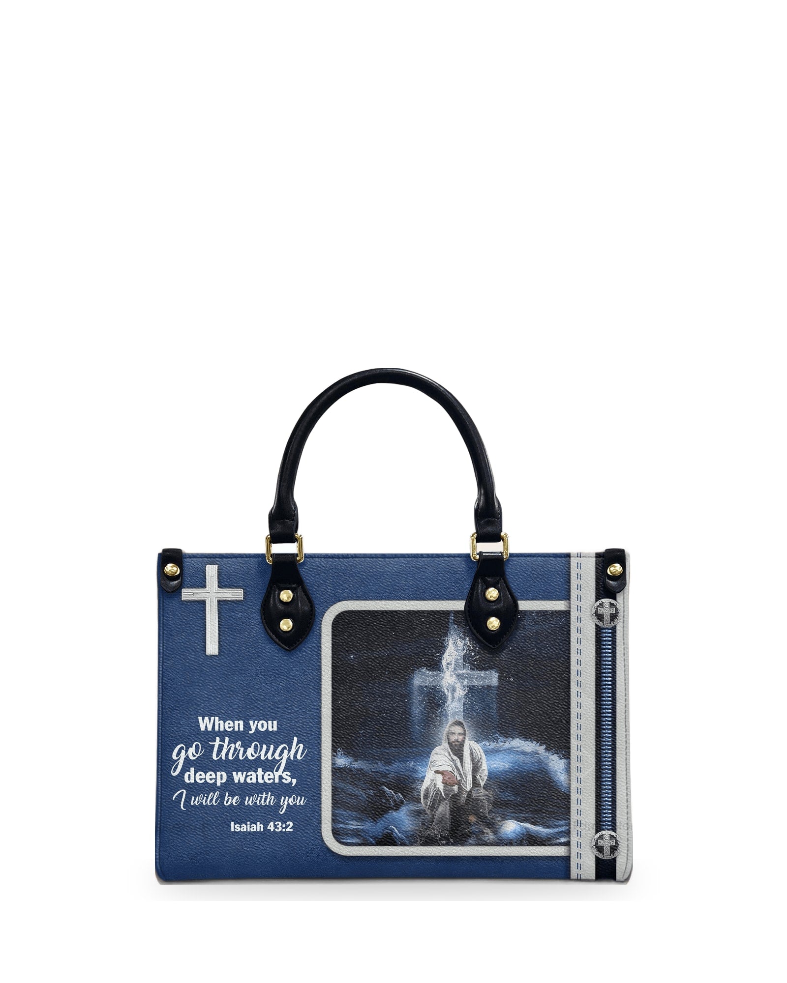 god beloved special jesus i will be with you personalized leather handbag at4081420