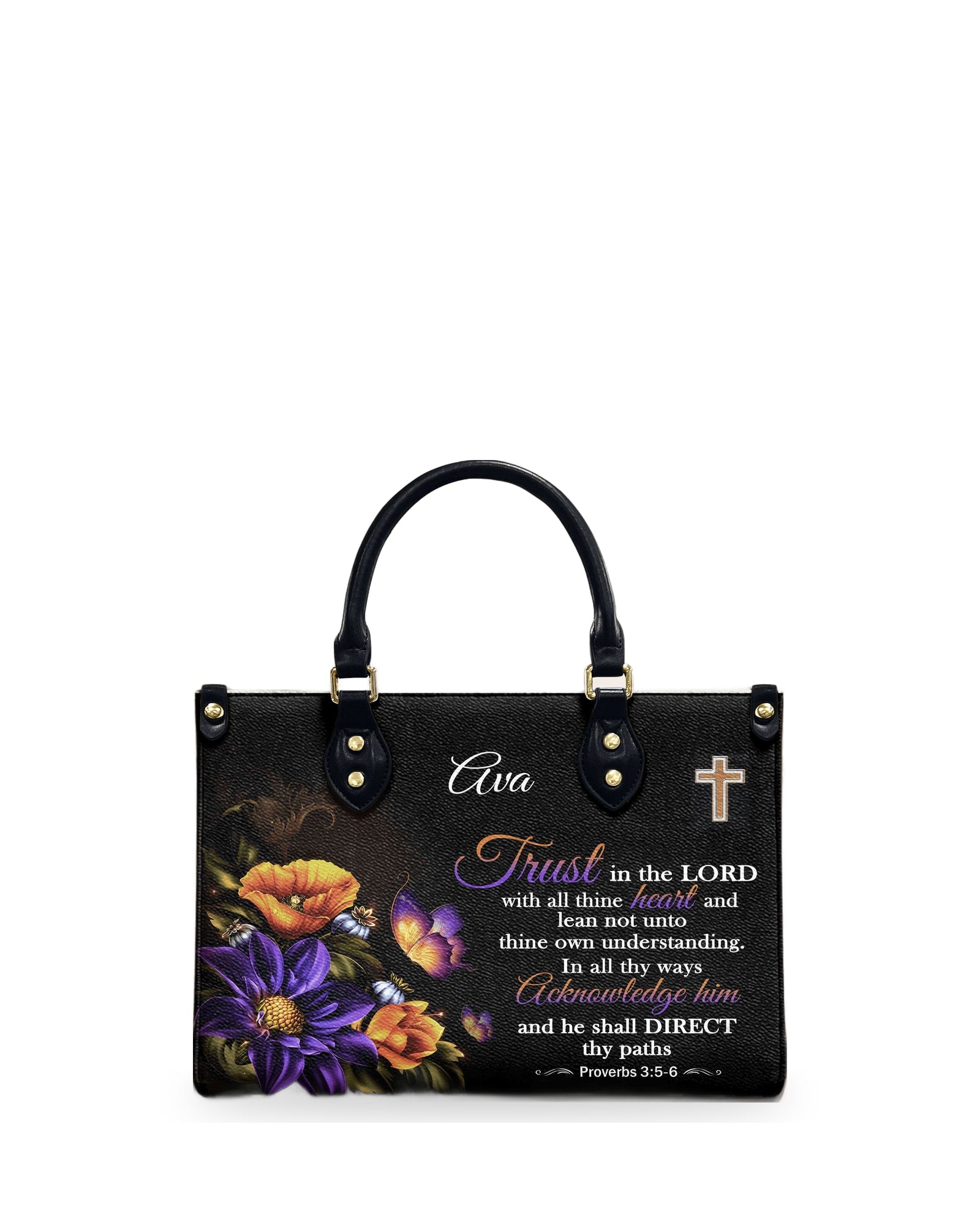 god beloved trust in the lord with all your heart awesome personalized leather handbag at4081321