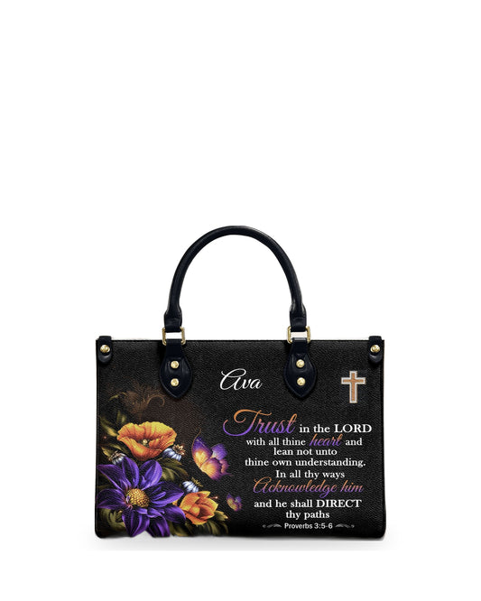god beloved trust in the lord with all your heart awesome personalized leather handbag at4081321