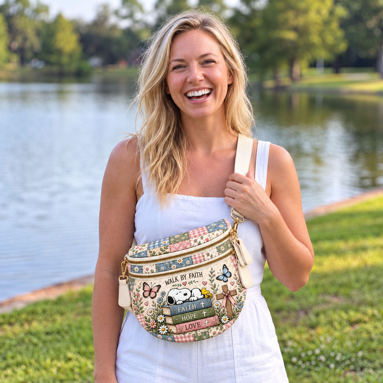 god beloved walk by faith gift for her personalized crossbody bag 3
