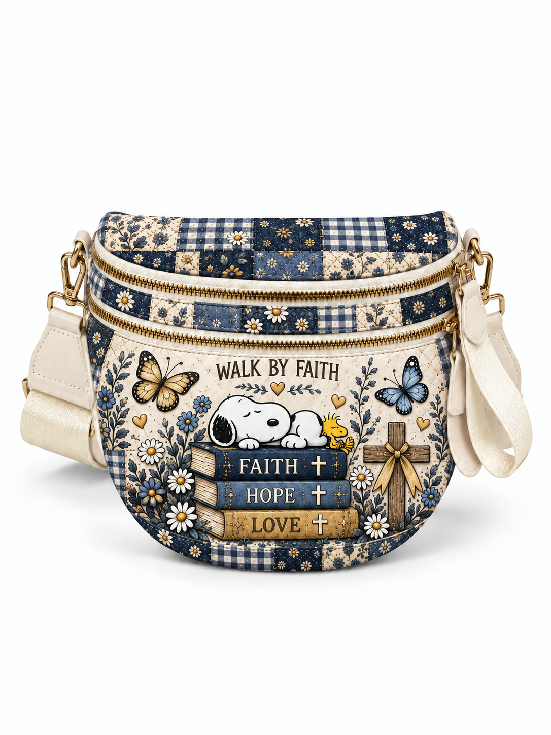 god beloved walk by faith gift for her personalized crossbody bag midnight blue