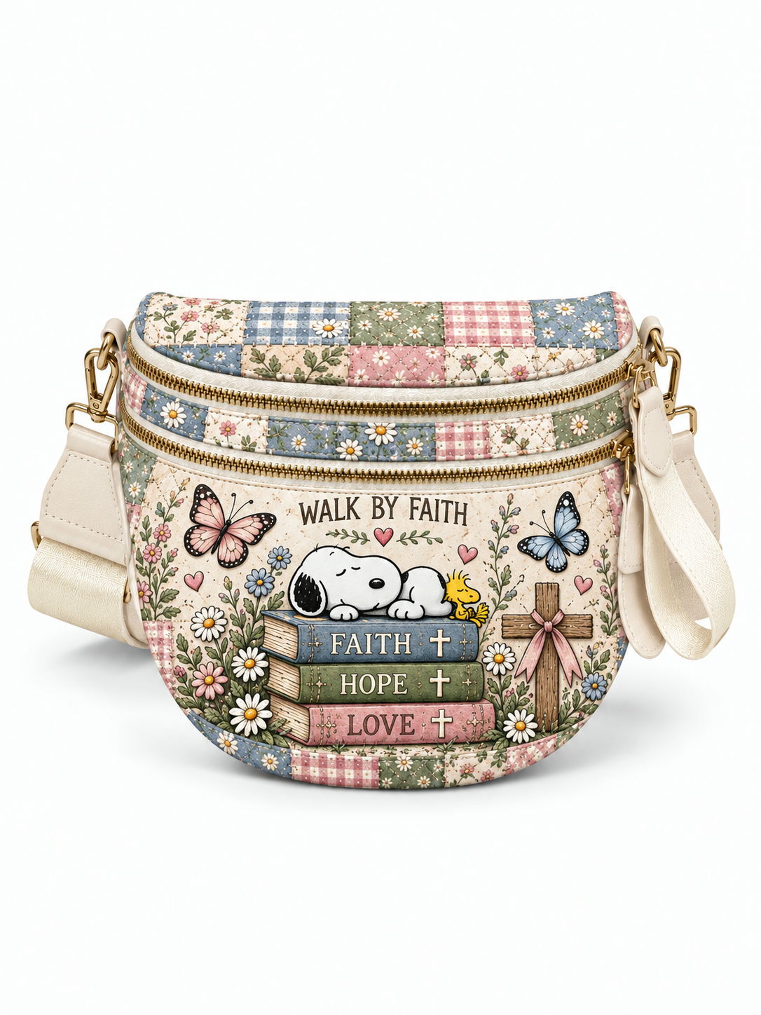 god beloved walk by faith gift for her personalized crossbody bag vintage meadow