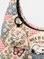 god beloved walk by faith gift for her quilted hobo shoulder bag 3