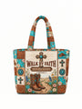 god beloved walk by faith not by sight western cowgirl christian gift for her personalized quilted tote bag