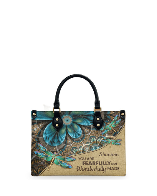 god beloved you are fearfully and wonderfully made beautiful personalized leather handbag at4081466