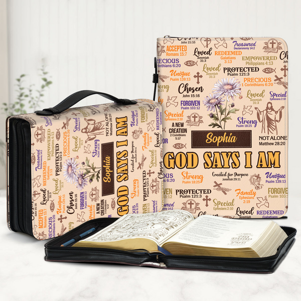 God Says I Am Precious - Personalized Bible Cover TD118