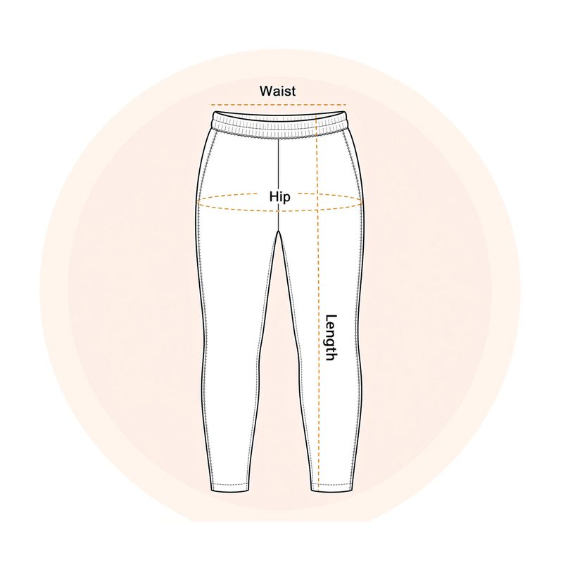 AOP Leggings measurement guide